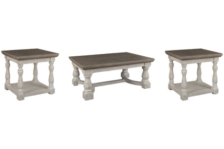 Havalance Gray/White Coffee Table and 2 End Tables from Ashley - Luna Furniture