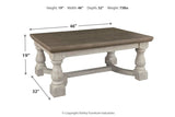 Havalance Gray/White Coffee Table and 2 End Tables from Ashley - Luna Furniture