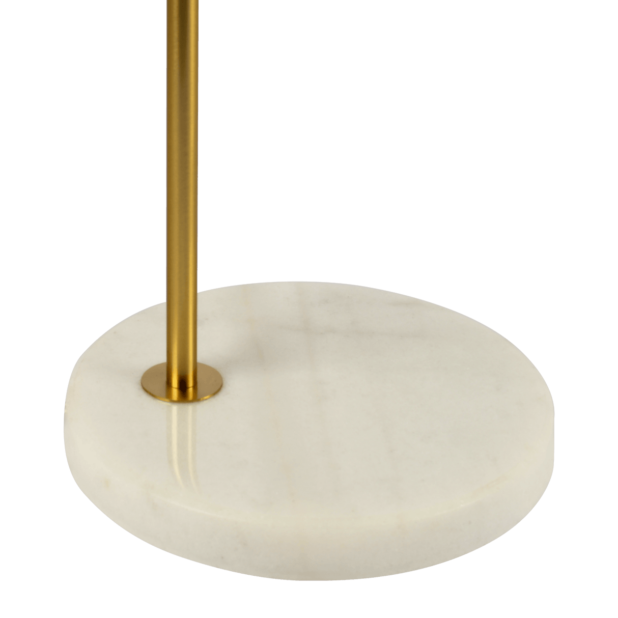 Haven Clear Glass Table Lamp, Gold Brush Metal and Marble Base, Button Control from Midinmod - Luna Furniture