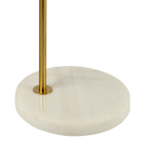 Haven Clear Glass Table Lamp, Gold Brush Metal and Marble Base, Button Control from Midinmod - Luna Furniture