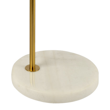 Haven Clear Glass Table Lamp, Gold Brush Metal and Marble Base, Button Control from Midinmod - Luna Furniture