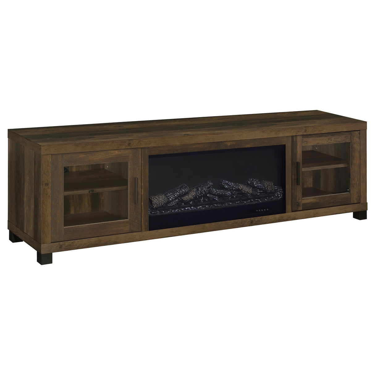 Havering Dark Pine 71-inch TV Stand Fireplace Media Console from Coaster - Luna Furniture