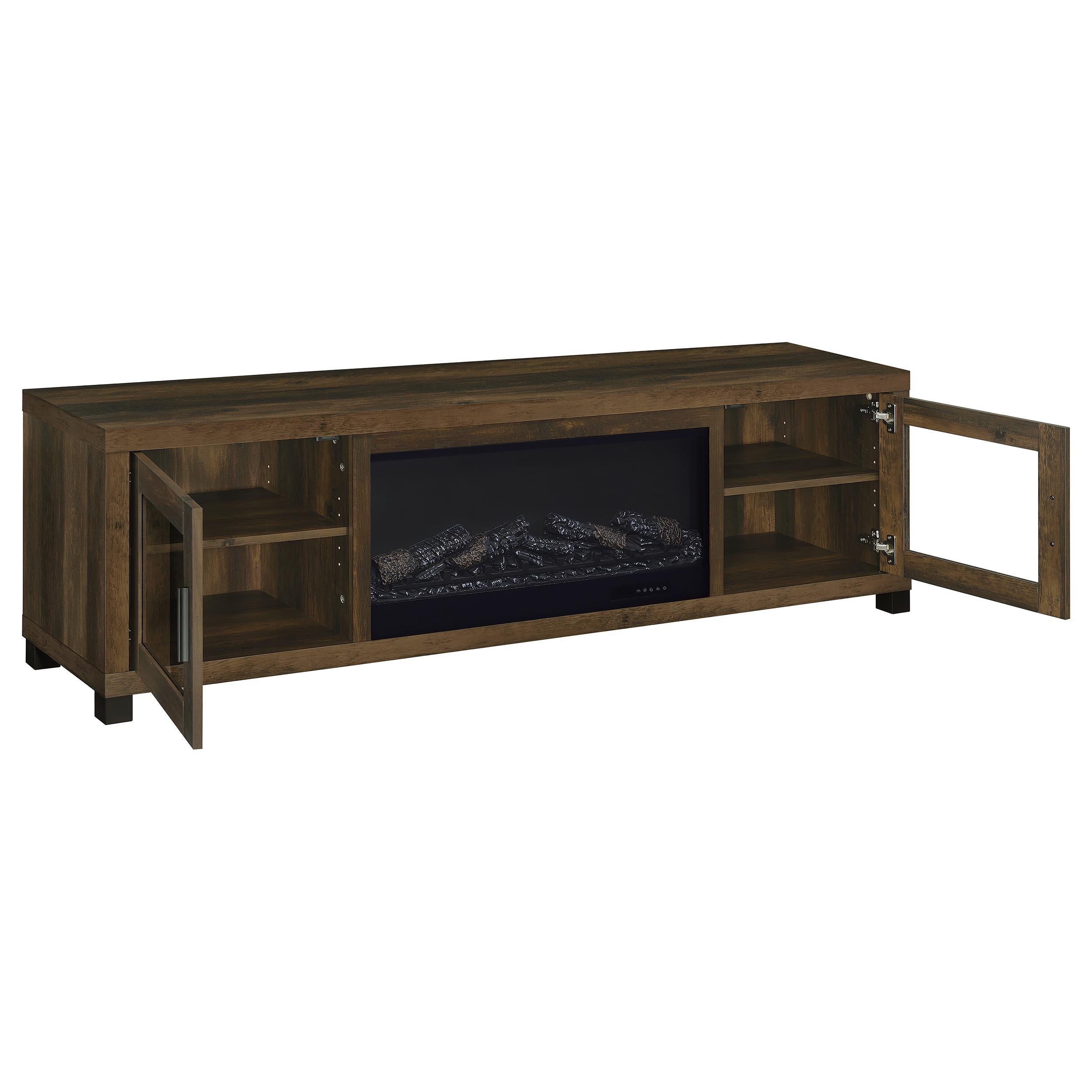 Coaster Havering Dark Pine 71-inch TV Stand Fireplace Media