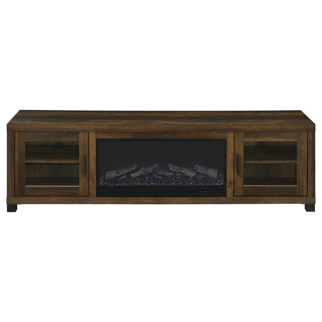 Havering Dark Pine 71-inch TV Stand Fireplace Media Console from Coaster - Luna Furniture