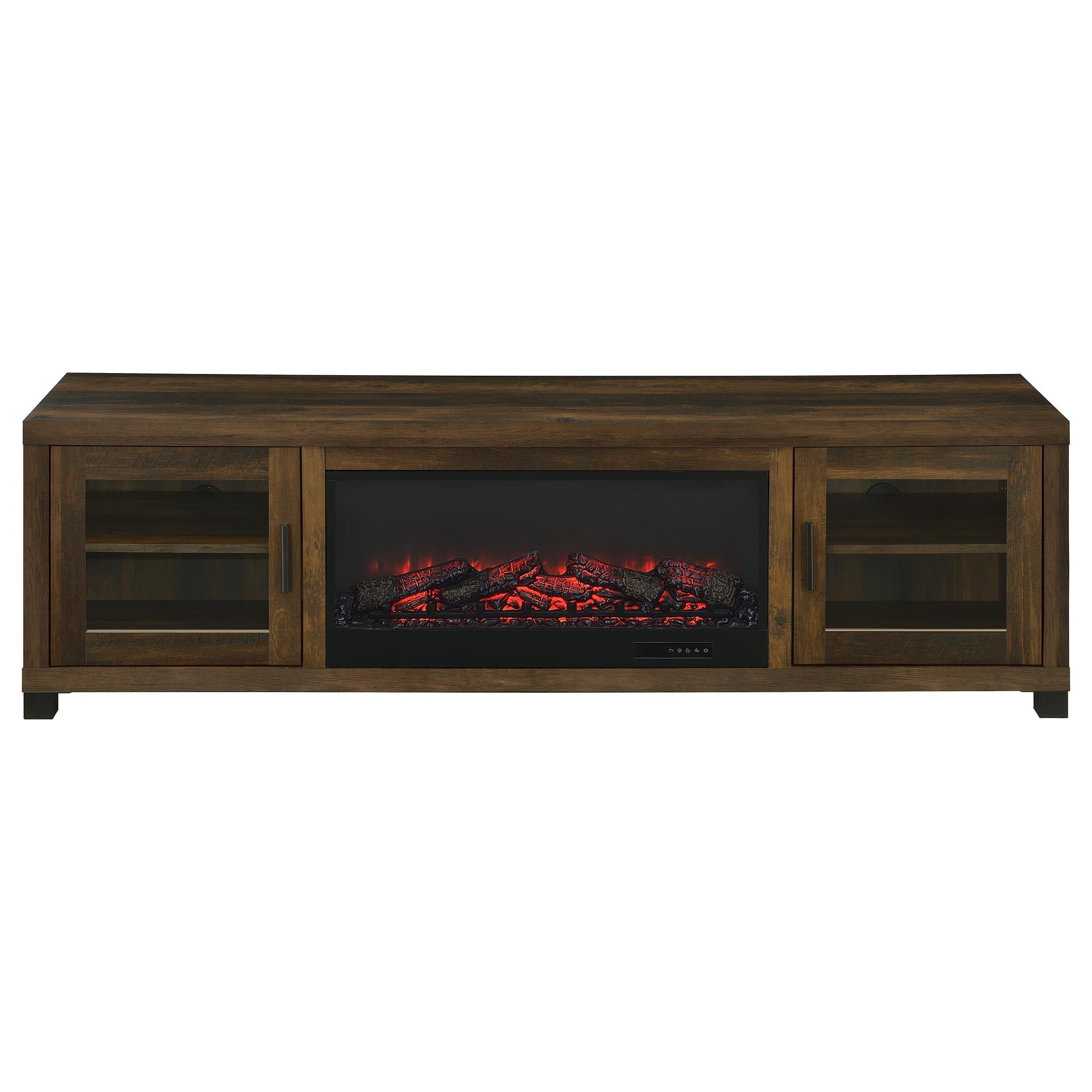 Coaster Havering Dark Pine 71-inch TV Stand Fireplace Media