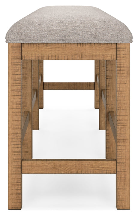 Havonplane Counter Height Dining Table and 6 Barstools and Bench in Brown from Ashley - Luna Furniture