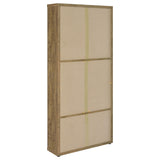 Hawthorne Mango 4-Shelf Glass Door Tall Cabinet with Drawers from Coaster - Luna Furniture