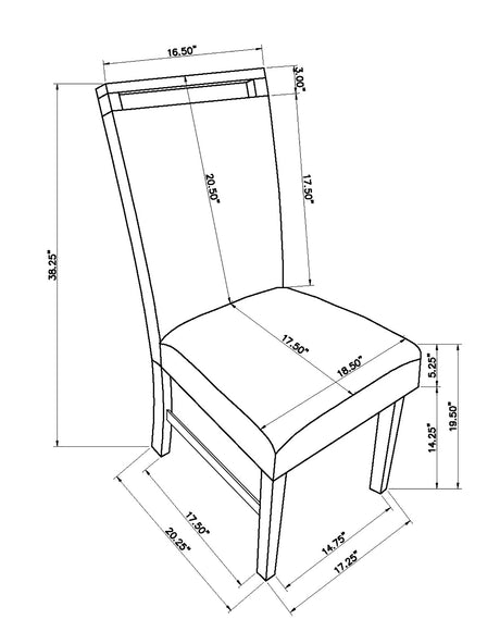 Hazel Light Gray Dining Chair, Set of 2 from Crown Mark - Luna Furniture