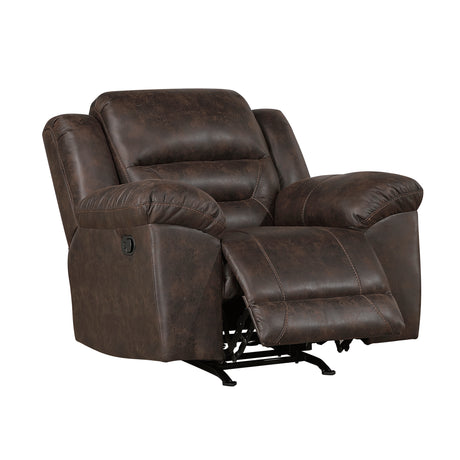 Hazen Dark Brown Rocker Reclining Chair from Homelegance - Luna Furniture