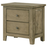 Hazlewood Vineyard Oak 2-Drawer Nightstand from Coaster - Luna Furniture