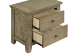 Hazlewood Vineyard Oak 2-Drawer Nightstand from Coaster - Luna Furniture