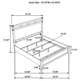 Hazlewood Vineyard Oak 59-inch Eastern King Panel Bed from Coaster - Luna Furniture