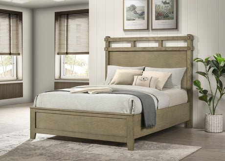 Hazlewood Vineyard Oak 59-inch Queen Panel Bed from Coaster - Luna Furniture