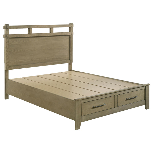 Hazlewood Vineyard Oak 59-inch Queen Panel Storage Bed
