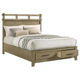 Hazlewood Vineyard Oak 59-inch Queen Panel Storage Bed from Coaster - Luna Furniture