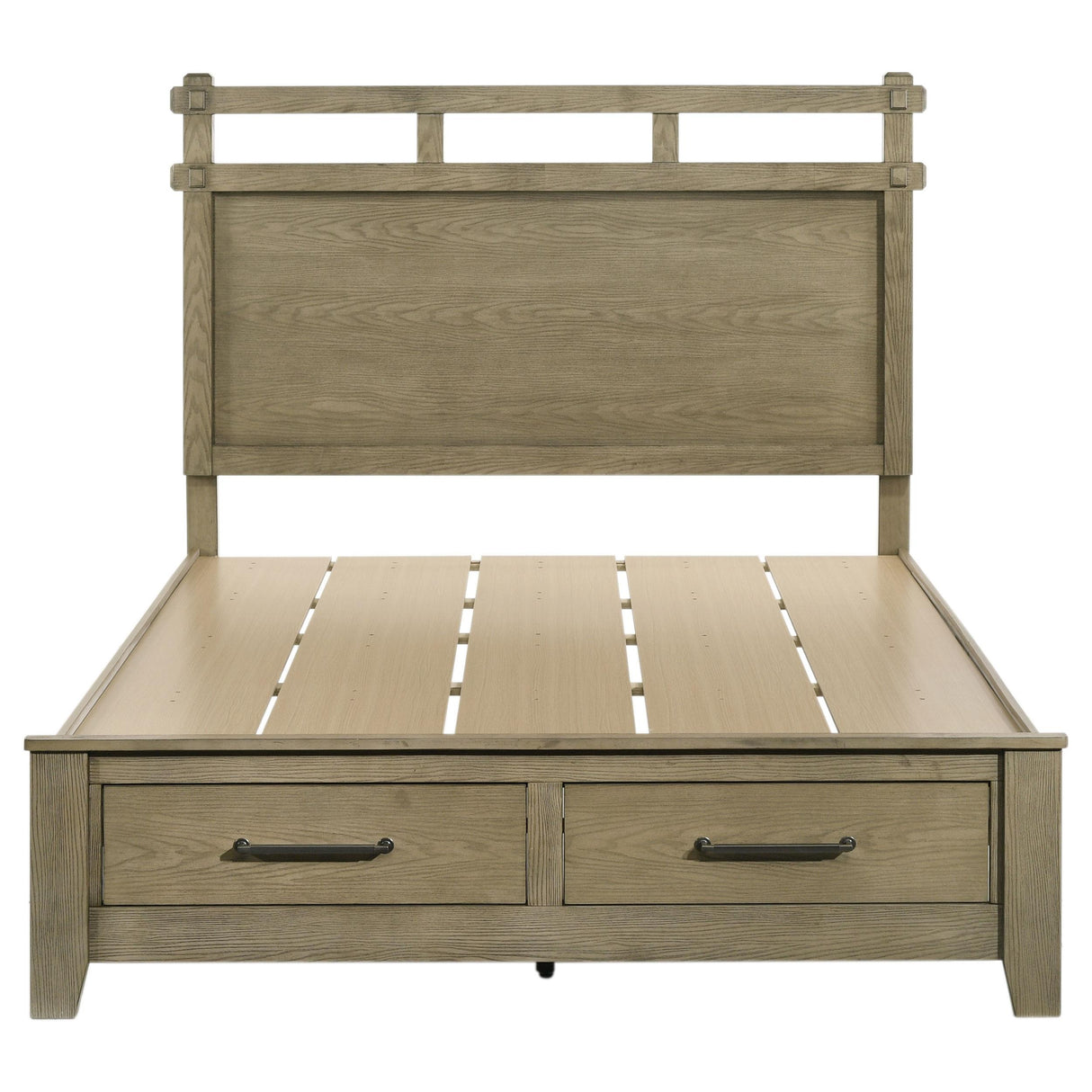 Hazlewood Vineyard Oak 59-inch Queen Panel Storage Bed from Coaster - Luna Furniture