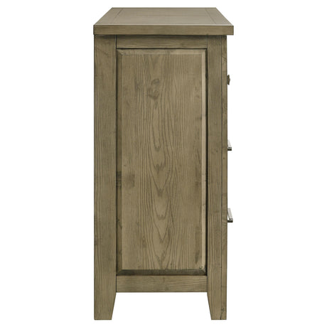 Hazlewood Vineyard Oak 6-Drawer Bedroom Dresser from Coaster - Luna Furniture
