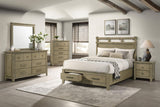 Hazlewood Vineyard Oak 6-Drawer Bedroom Dresser with Mirror from Coaster - Luna Furniture