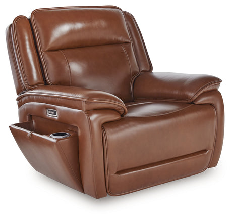 Healy Pier Chocolate Power Recliner from Ashley - Luna Furniture