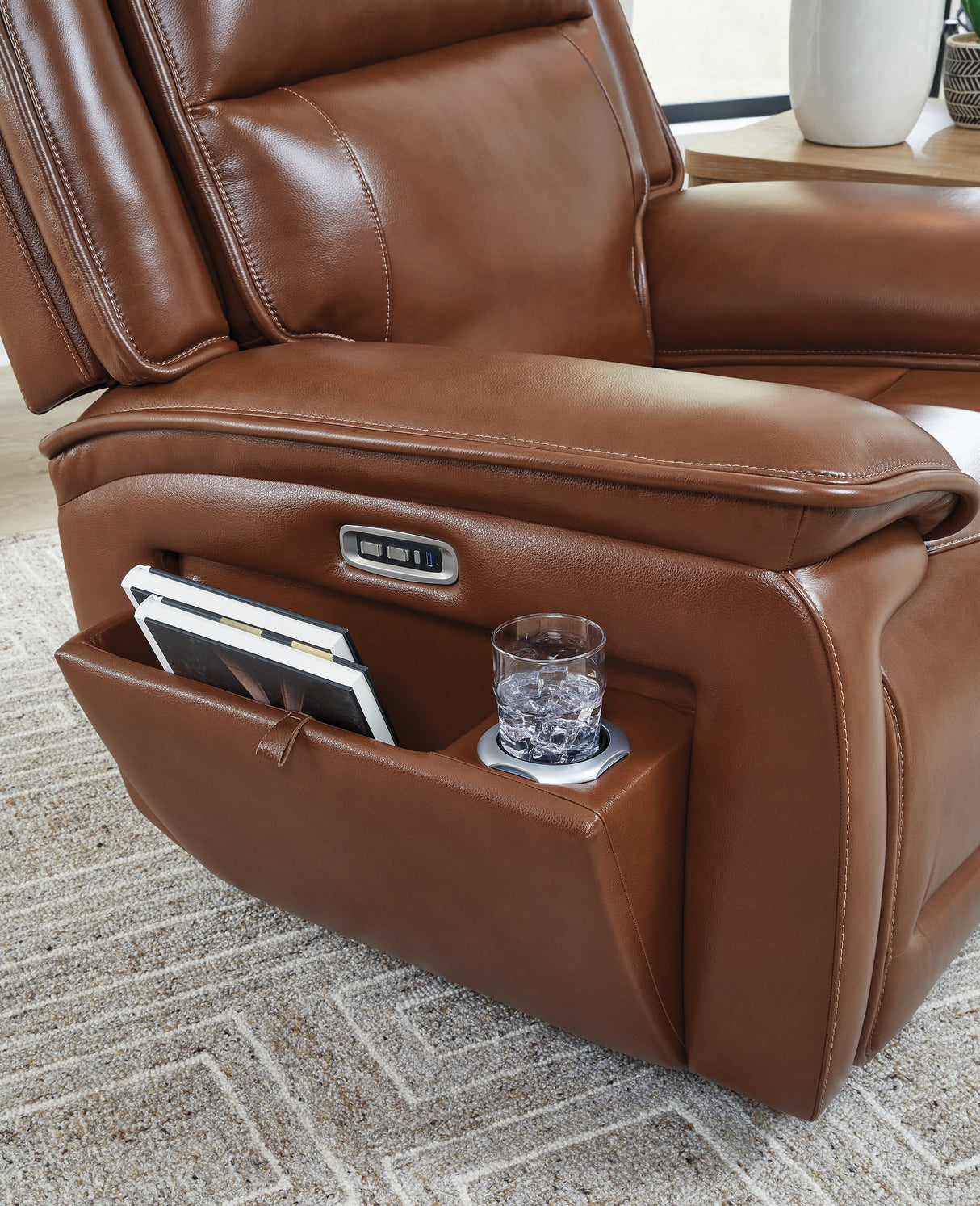 Healy Pier Chocolate Power Recliner from Ashley Furniture - Luna Furniture