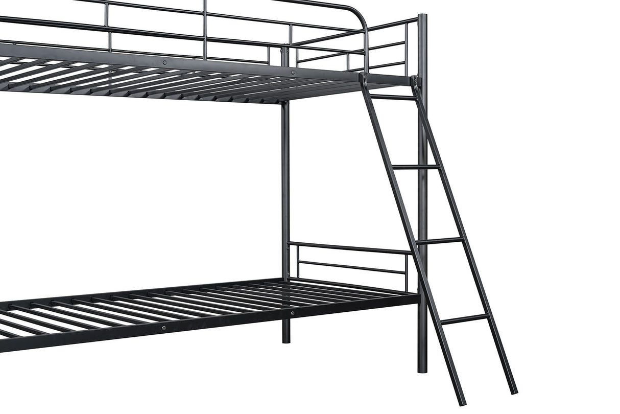 Hector Black Twin/Twin Metal Bunkbed from Furniture of America - Luna Furniture