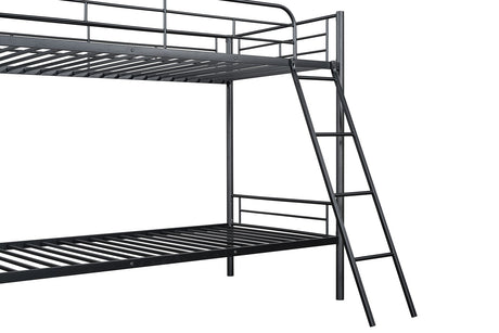 Hector Black Twin/Twin Metal Bunkbed from Furniture of America - Luna Furniture