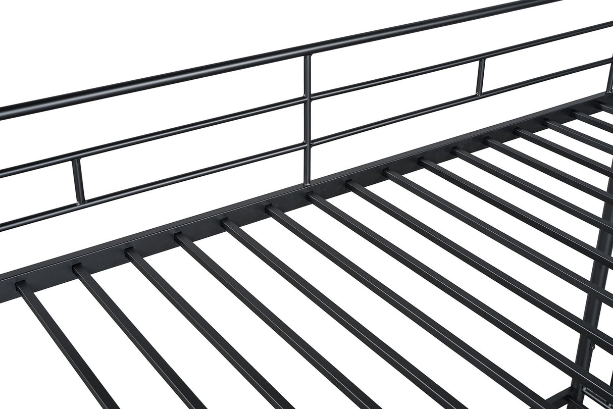 Hector Black Twin/Twin Metal Bunkbed from Furniture of America - Luna Furniture