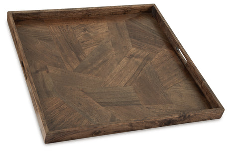 Heddford Brown Tray from Ashley - Luna Furniture