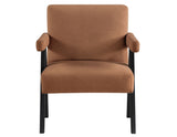 Helen Rust Fabric with Black Wood Finish Accent Chair from Steve Silver - Luna Furniture