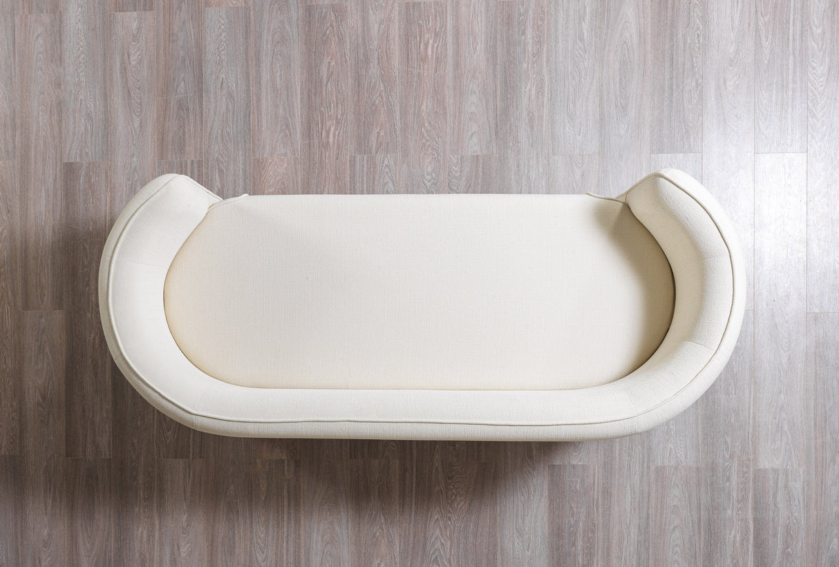 Helena Ivory Velvet 82" Loveseat from Nova Furniture - Luna Furniture