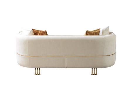 Helena Ivory Velvet 82" Loveseat from Nova Furniture - Luna Furniture