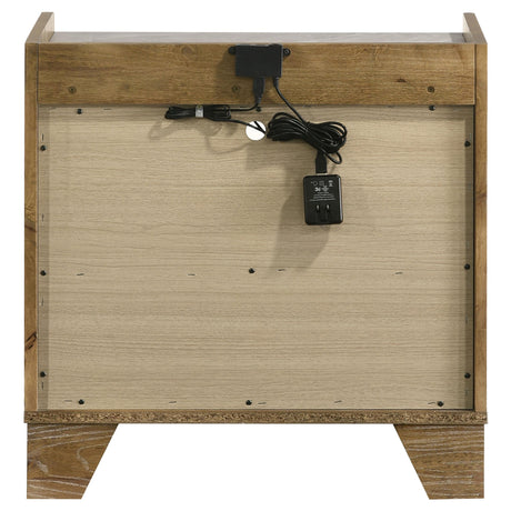 Henderson Medium Oak 1-Drawer LED Nightstand from Coaster - Luna Furniture