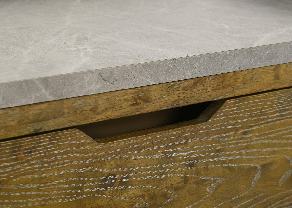 Henderson Medium Oak 4-Piece Eastern King Bedroom Set from Coaster - Luna Furniture