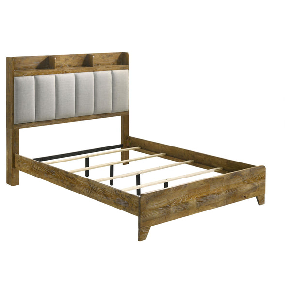 Henderson Medium Oak 57-inch Queen Bookcase Panel Bed