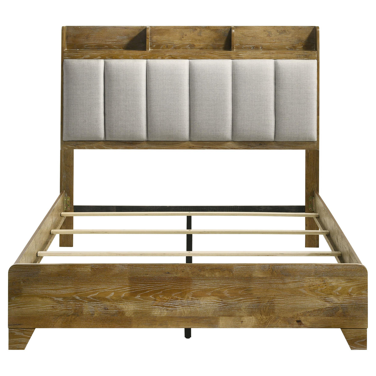 Henderson Medium Oak 57-inch Queen Bookcase Panel Bed from Coaster - Luna Furniture