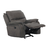 Henricus Dark Gray Glider Recliner from Furniture of America - Luna Furniture