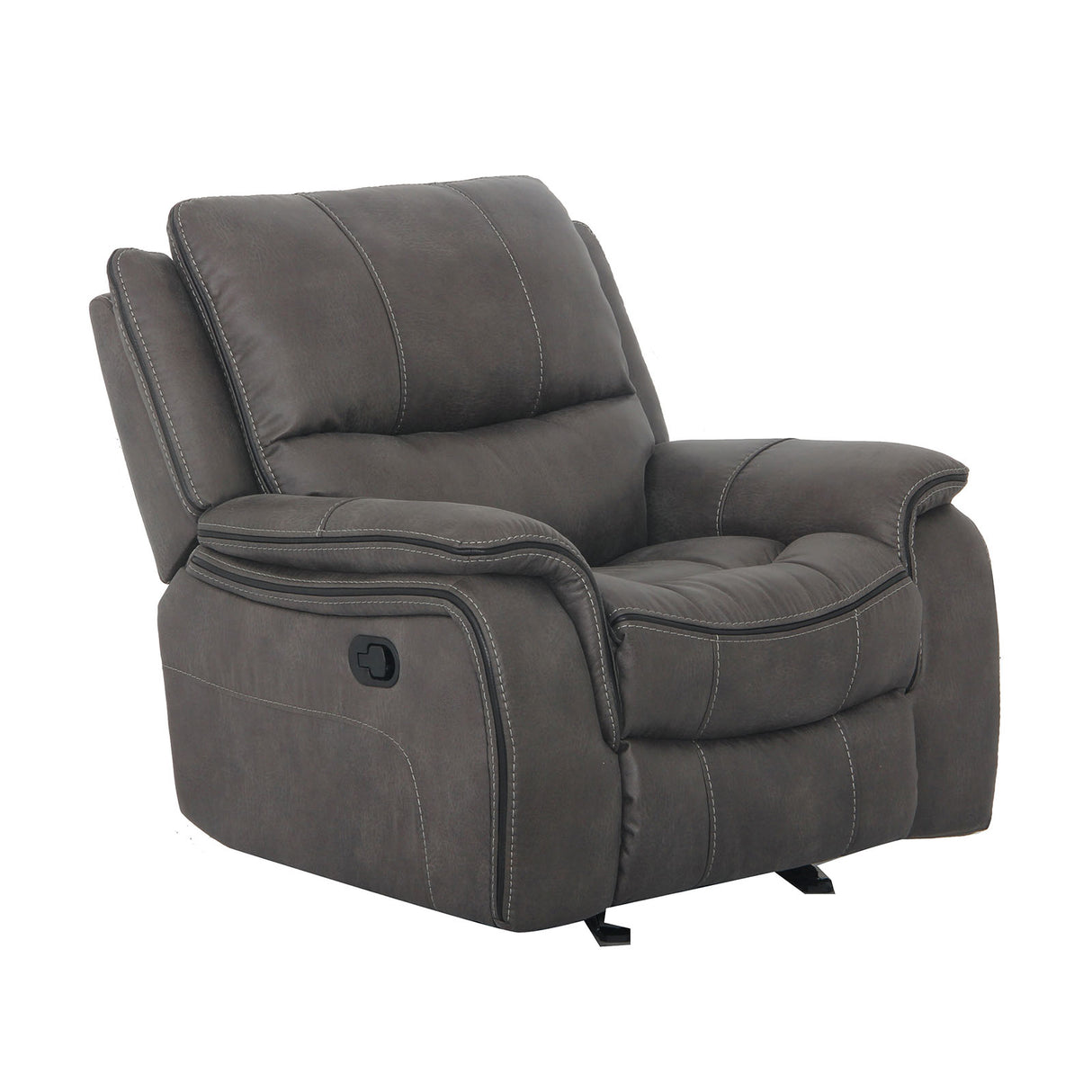 Henricus Dark Gray Glider Recliner from Furniture of America - Luna Furniture