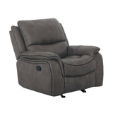 Henricus Dark Gray Glider Recliner from Furniture of America - Luna Furniture