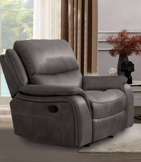 Henricus Dark Gray Glider Recliner from Furniture of America - Luna Furniture