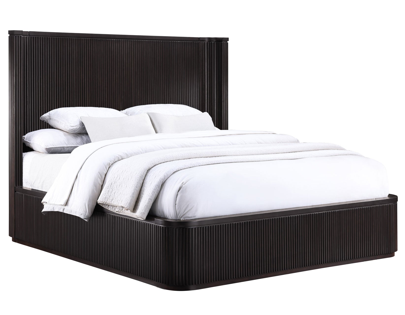 Steve Silver Henry Reeded Queen 4-Piece Bedroom Set, Espresso
