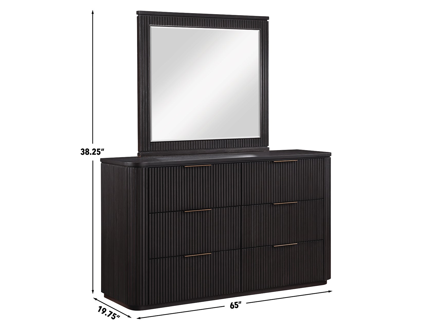 Steve Silver Henry Reeded Queen 4-Piece Bedroom Set, Espresso