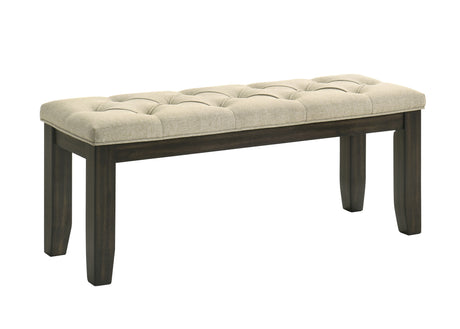 Herbert Espresso/Beige Dining Bench from Crown Mark - Luna Furniture