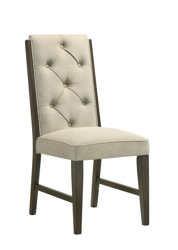 Herbert Espresso/Beige Dining Side Chair, Set of 2
