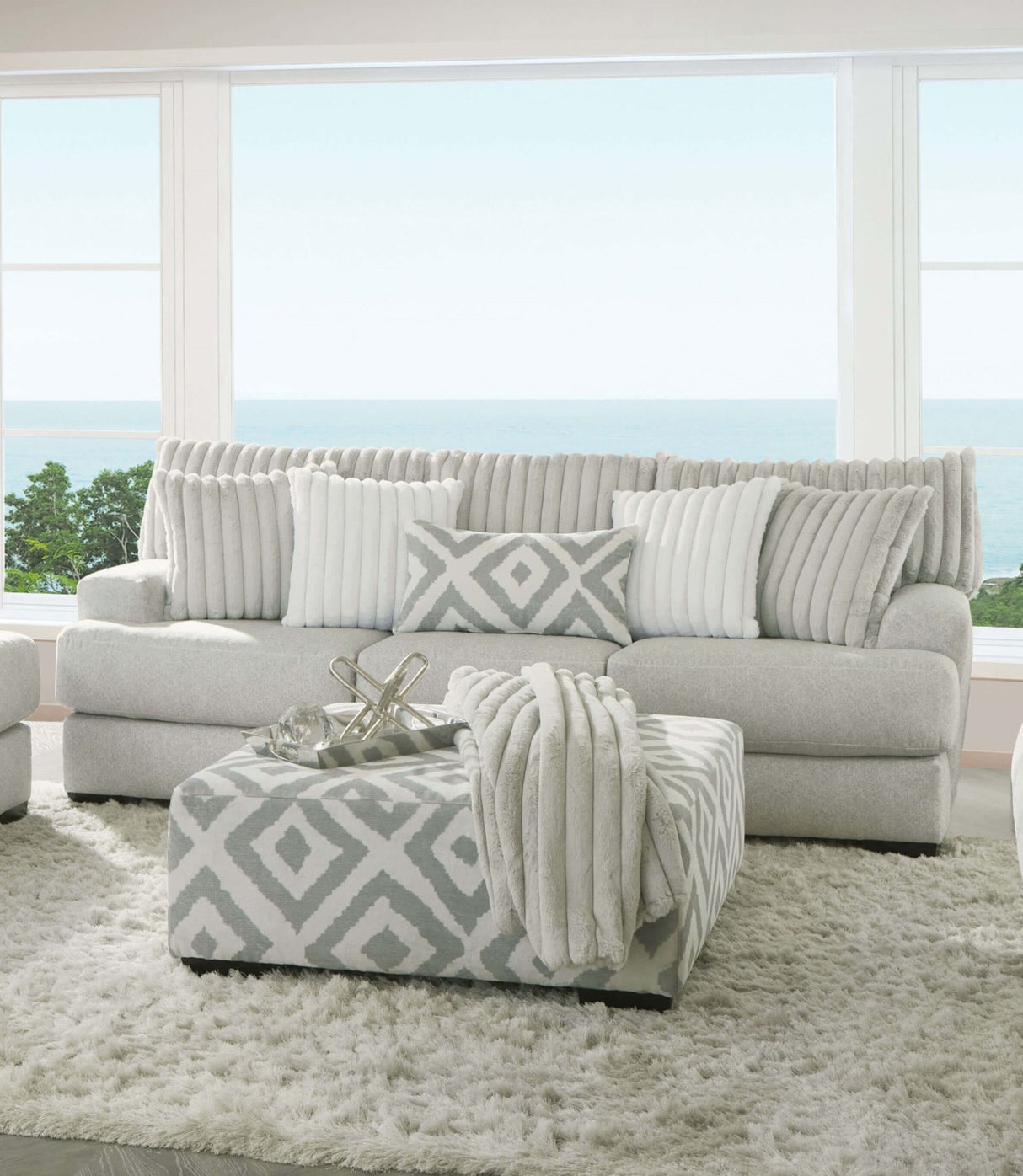 Hermilly Gray Sofa from Furniture of America - Luna Furniture