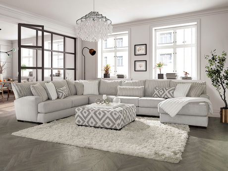 Hermiston Gray Sectional from Furniture of America - Luna Furniture