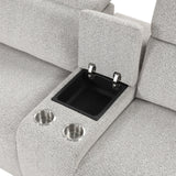 Hieronimus 2-Piece Light Gray Power Sectional from Furniture of America - Luna Furniture