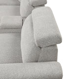 Hieronimus Light Gray Power Sectional from Furniture of America - Luna Furniture