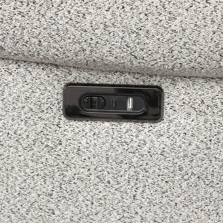 Hieronimus Light Gray Power Sectional from Furniture of America - Luna Furniture