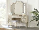Highland Park Cathedral White Vanity Desk (Desk Only) from Steve Silver - Luna Furniture