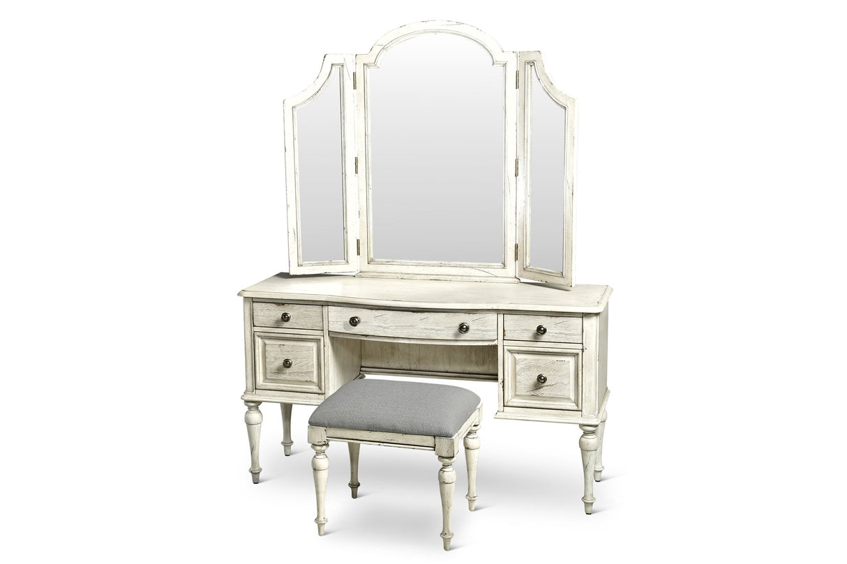 Highland Park Cathedral White Vanity Desk (Desk Only) from Steve Silver - Luna Furniture